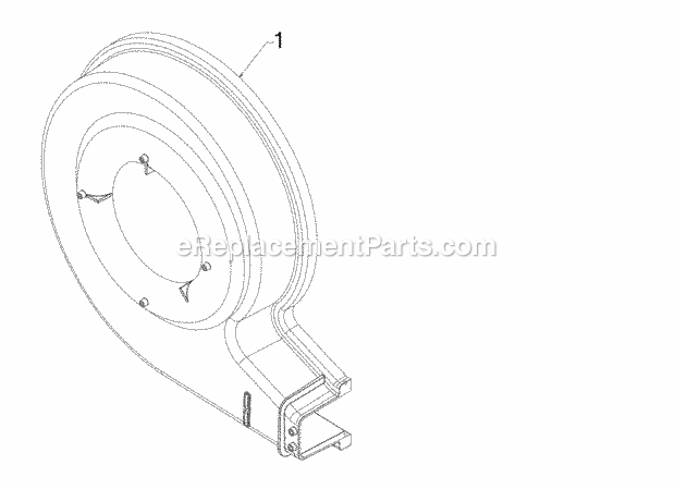 Discharge Chute Diagram and Parts List for 24A-67M4756 2017 Cub Cadet Leaf Blower / Vacuum